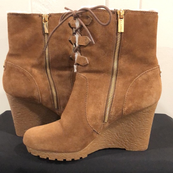 Michael Kors Winter Boots Suede Brown with zip - Picture 4 of 16